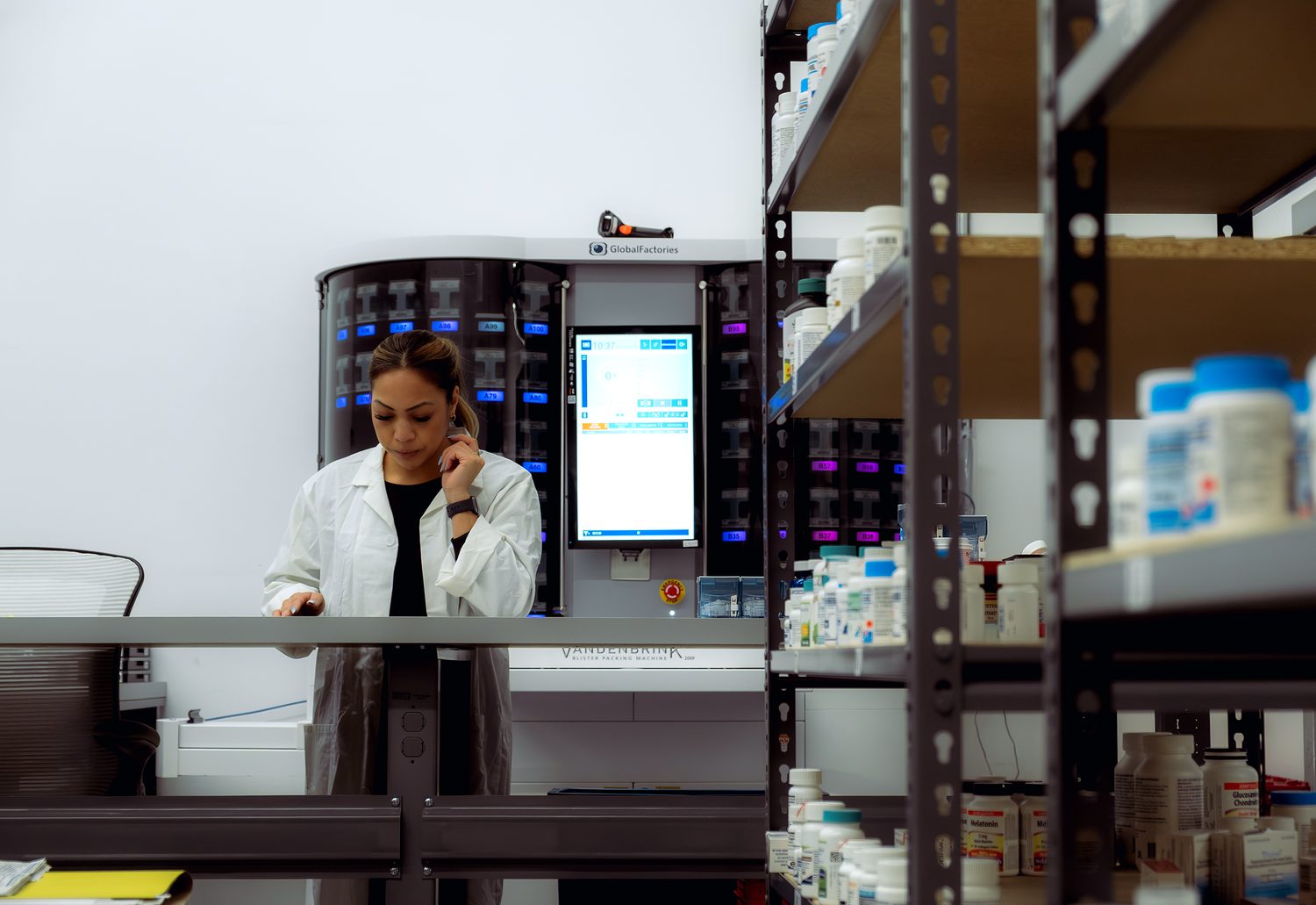Pharmacist working at the Plitio Central Fill facility